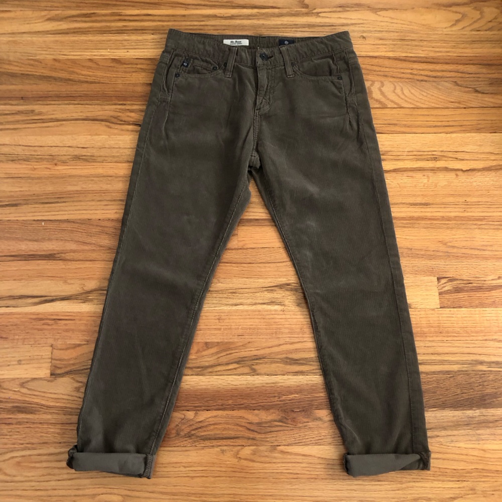 Unworn AG The Beau Slouchy Skinny straight cords pants corduroy brown 25 - Picture 13 of 14